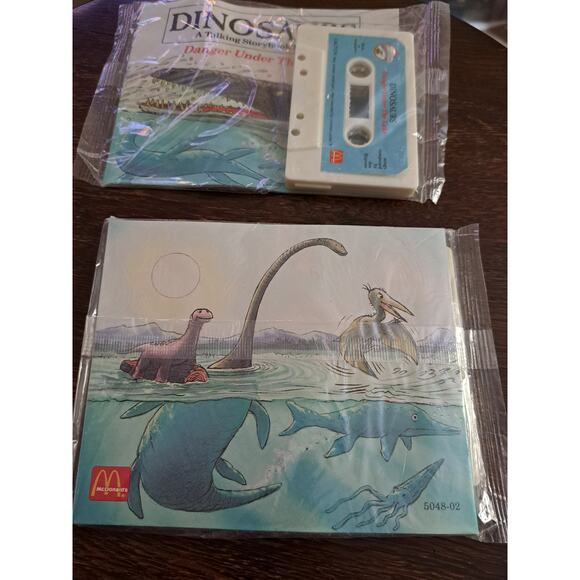 McDonald's Happy Meal toy - 1989, Dinosaurs Danger Under the Lake book cassette - Picture 1 of 4